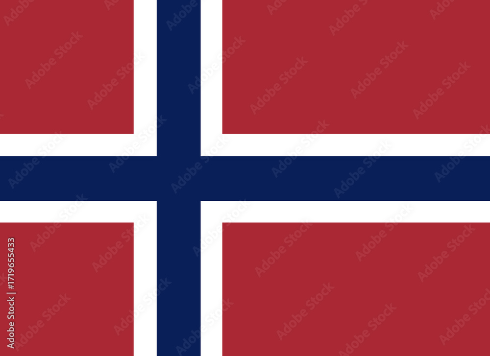Obraz premium National Flag of Norway in correct proportions.