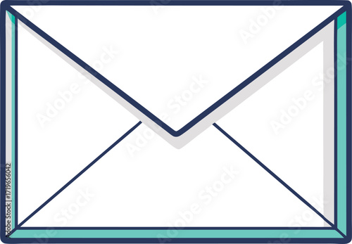 email envelope silhouette vector, message letter mail design
