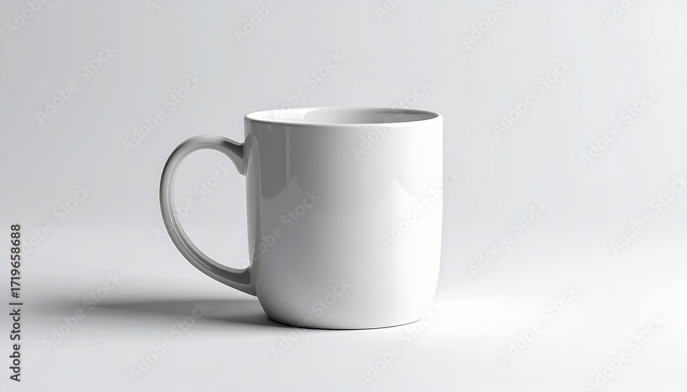 Fototapeta premium white cup isolated on white background