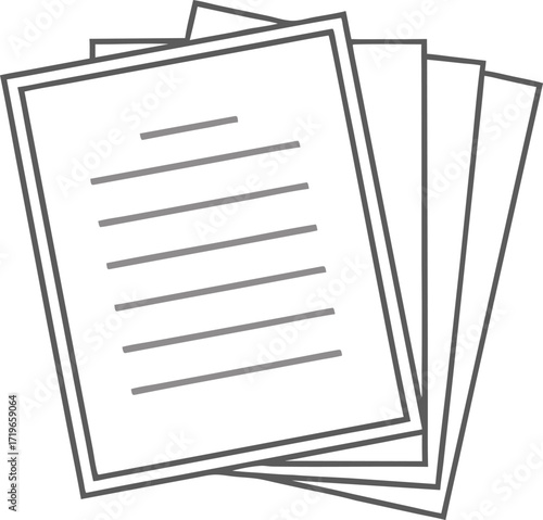 office records stack silhouette vector, documents folders reports design
