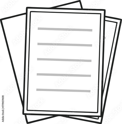 office records stack silhouette vector, documents folders reports design
