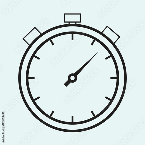 Stopwatch Icon Time Management, Efficiency, Speed, and Productivity Symbol