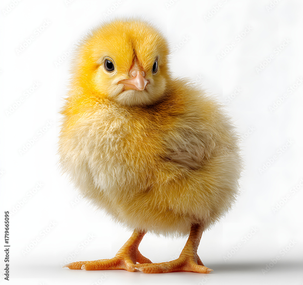 Obraz premium Cute turkey chick isolated on white background