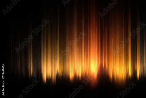 Abstract Fire Light Effect with Bright Orange and Yellow Flare on Dark Background for Creative and Artistic Use