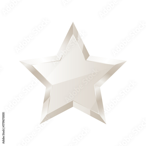 Isolated star with metallic effect. Element for awards, medals, rating designation, status on a background