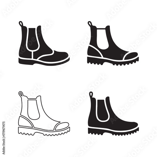 Chelsea boots elegant solid fashion silhouette