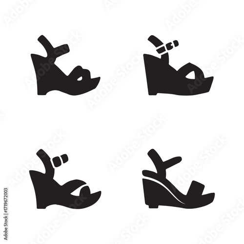 Wedge sandals modern solid design