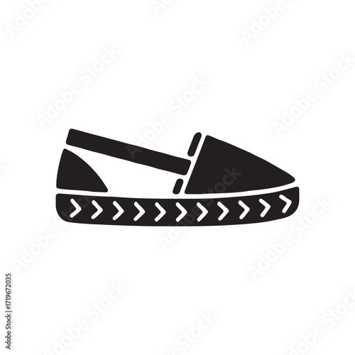 Espadrilles solid black footwear silhouette
