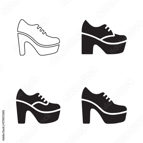 Platform shoes modern solid footwear design