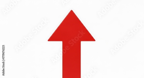 Free Download Red Arrow Pointing Upward on White Background. - GFXLoad
