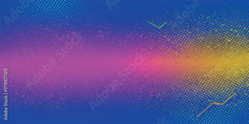abstract background vibrant gradient pink yellow blue subtle halftone distressed texture energy movement digital art design