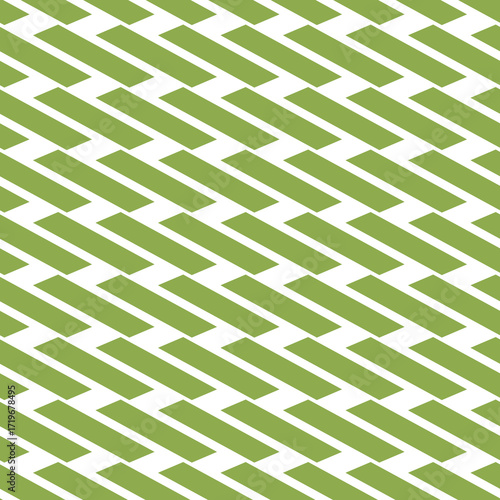 Seamless Pattern with Green Diagonal Rectangles