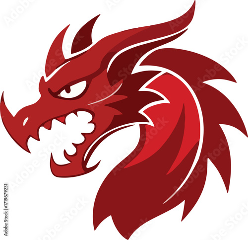 Wallpaper Mural Dragon Head Logo Vector Icon Illustration Torontodigital.ca