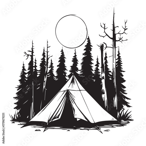tent in the forest