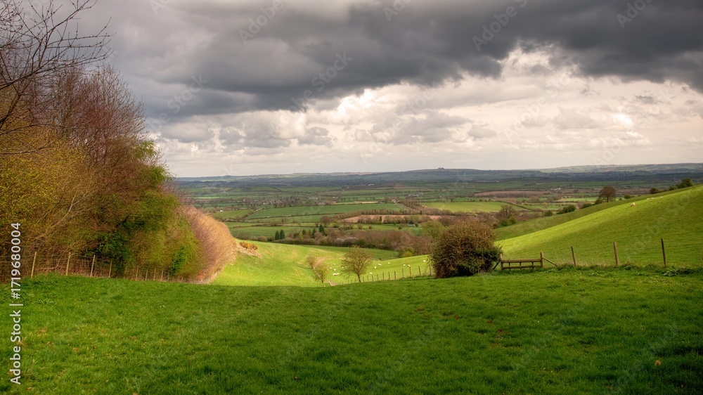 Obraz premium Cotswolds rolling hills