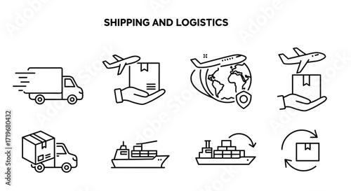 Worldwide Cargo and Package Delivery Set