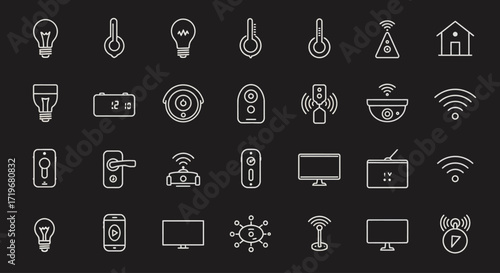Automation and Home Security Vector Icons