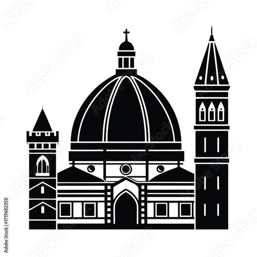 Florence Cathedral Famous Dome Silhouette