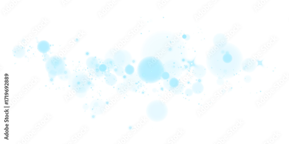 Bokeh light lights effect background. Christmas background of shining dust. Christmas glowing blue bokeh confetti and spark overlay texture for your design.