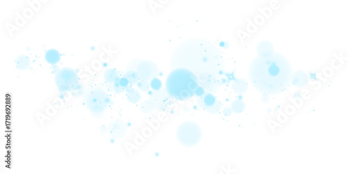 Bokeh light lights effect background. Christmas background of shining dust. Christmas glowing blue bokeh confetti and spark overlay texture for your design.
