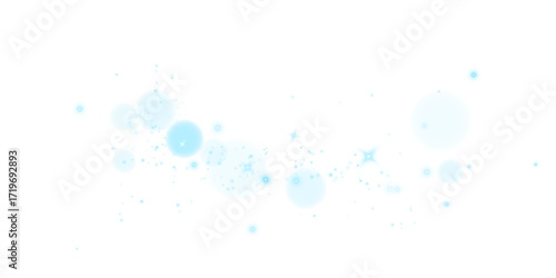 Bokeh light lights effect background. Christmas background of shining dust. Christmas glowing blue bokeh confetti and spark overlay texture for your design.
