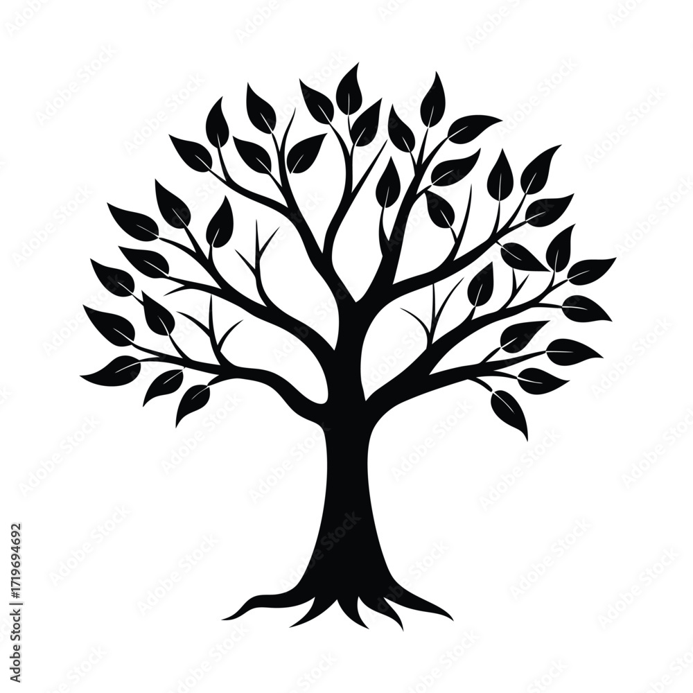 Obraz premium Half branch silhouette design vector illustration