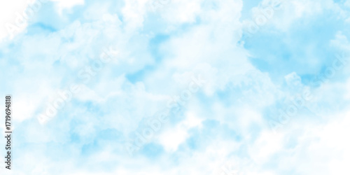 Natural sky beautiful blue and white texture background, the sun shines bright in the daytime in summer, Panorama of a blue sky with white clouds as a background, light blue sky and white clouds.