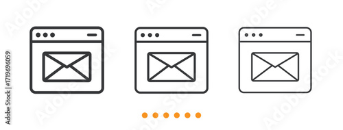 E-mail icon. Thin line icon vector