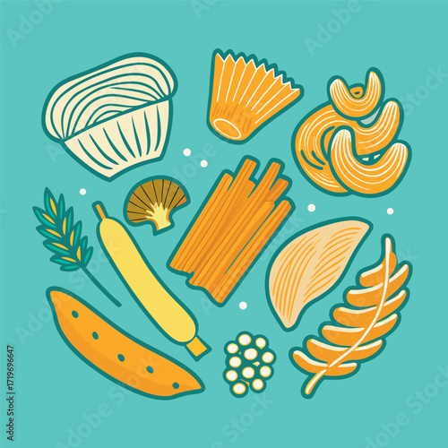 Food blog flat vector illustration