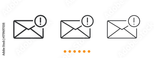 Spam e-mail icon. Thin line icon vector