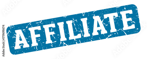 affiliate rectangular sign. affiliate stamp