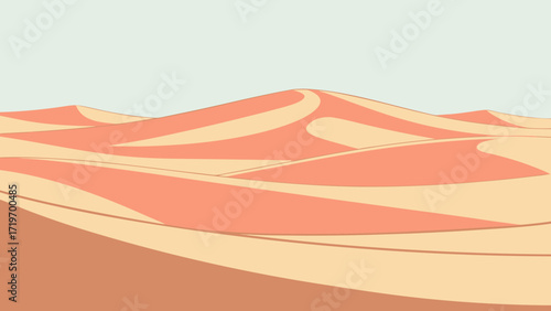Desert Sand Dunes with Soft Orange and Yellow Hues