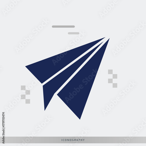 Elevate your project with this modern paper airplane icon, perfect for travel, innovation, or sending a message of forward momentum and creative ideas