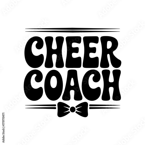 Cheer Coach. Vector Design Isolated on White Background