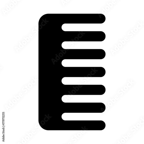 An illustration of a black icon of a beauty salon hairdressing services on a white background