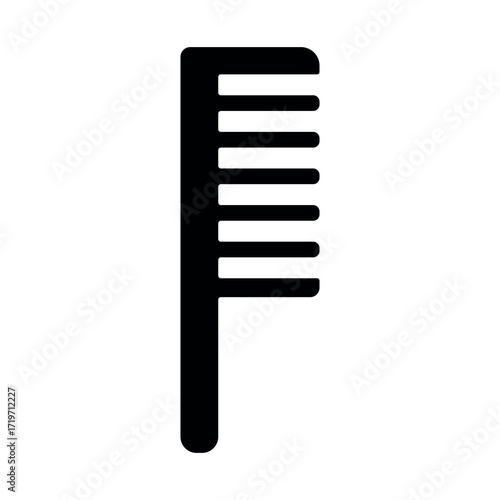 An illustration of a black icon of a beauty salon hairdressing services on a white background