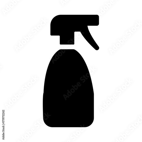 An illustration of a black icon of a beauty salon hairdressing services on a white background