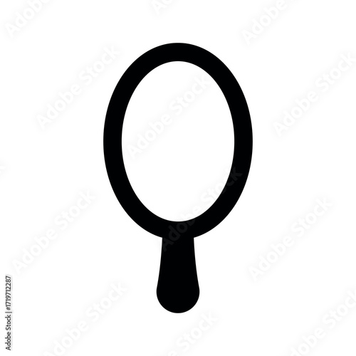 An illustration of a black icon of a beauty salon hairdressing services on a white background