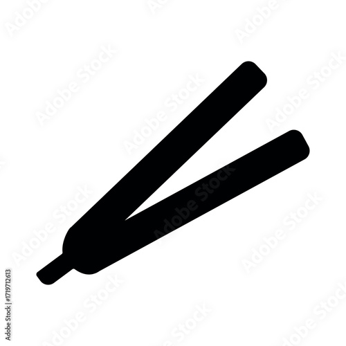 An illustration of a black icon of a beauty salon hairdressing services on a white background