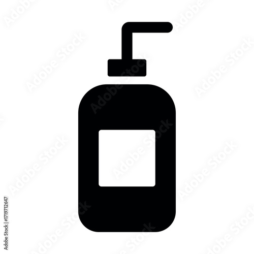 An illustration of a black icon of a beauty salon hairdressing services on a white background