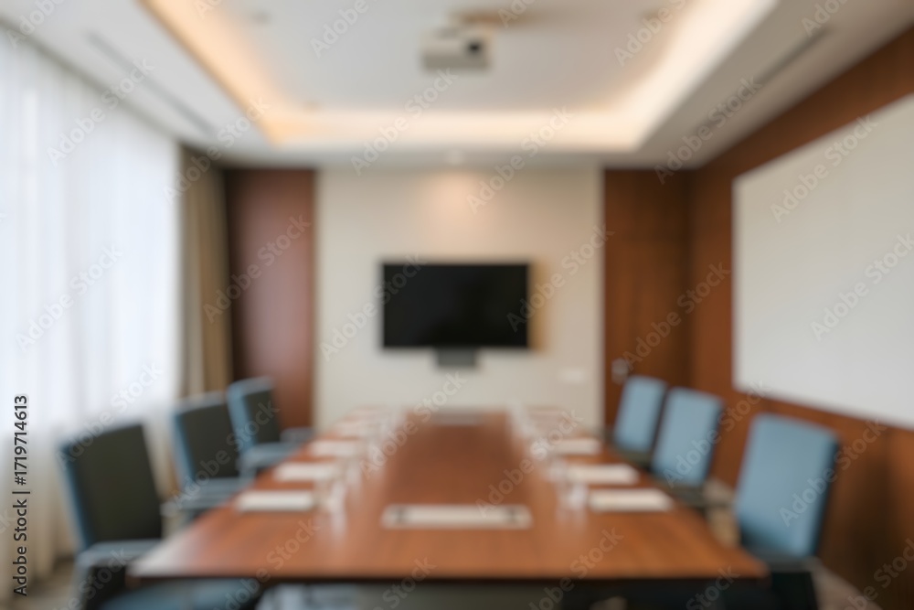 Naklejka premium Luxury meeting room with LED screen 