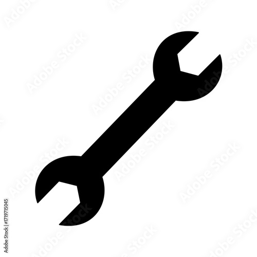 wrench silhouette vector illustration