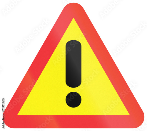 Road sign in Aland, an autonomous region of Finland - Warning sign for other dangers
