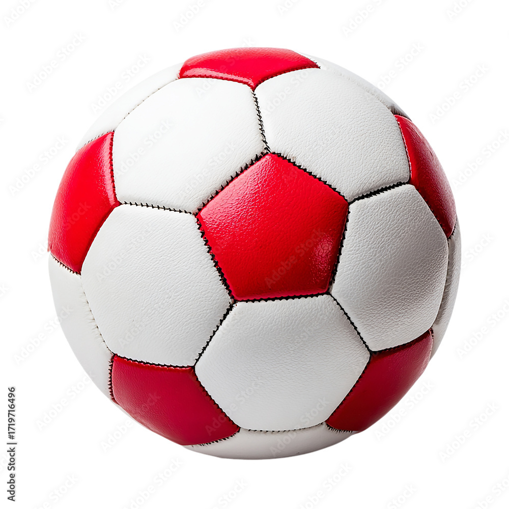 Fototapeta premium soccer red ball on transparent background