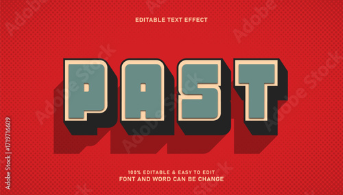 Past text with editable bold 3D style