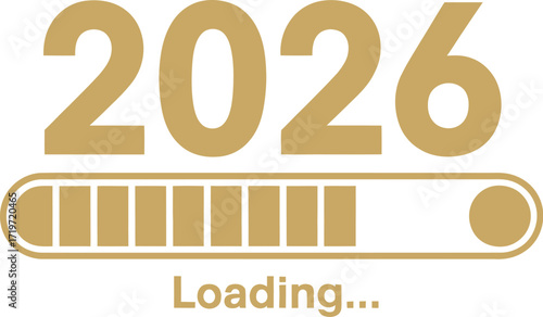 New Year 2026 Loading Bar Symbolizing Progress and Anticipation
