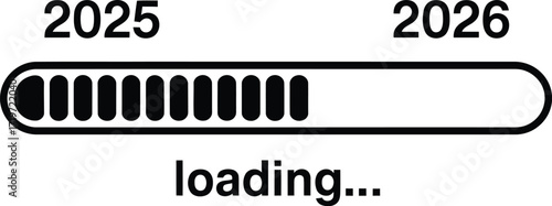 Progress bar shows the transition from 2025 to 2026, symbolizing the coming year.