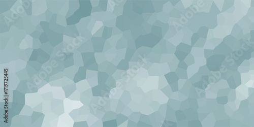 Geometric mosaic background in cool blue and light gray tones, composed of irregular polygonal shapes creating a modern, crystalline, or abstract tiled surface
