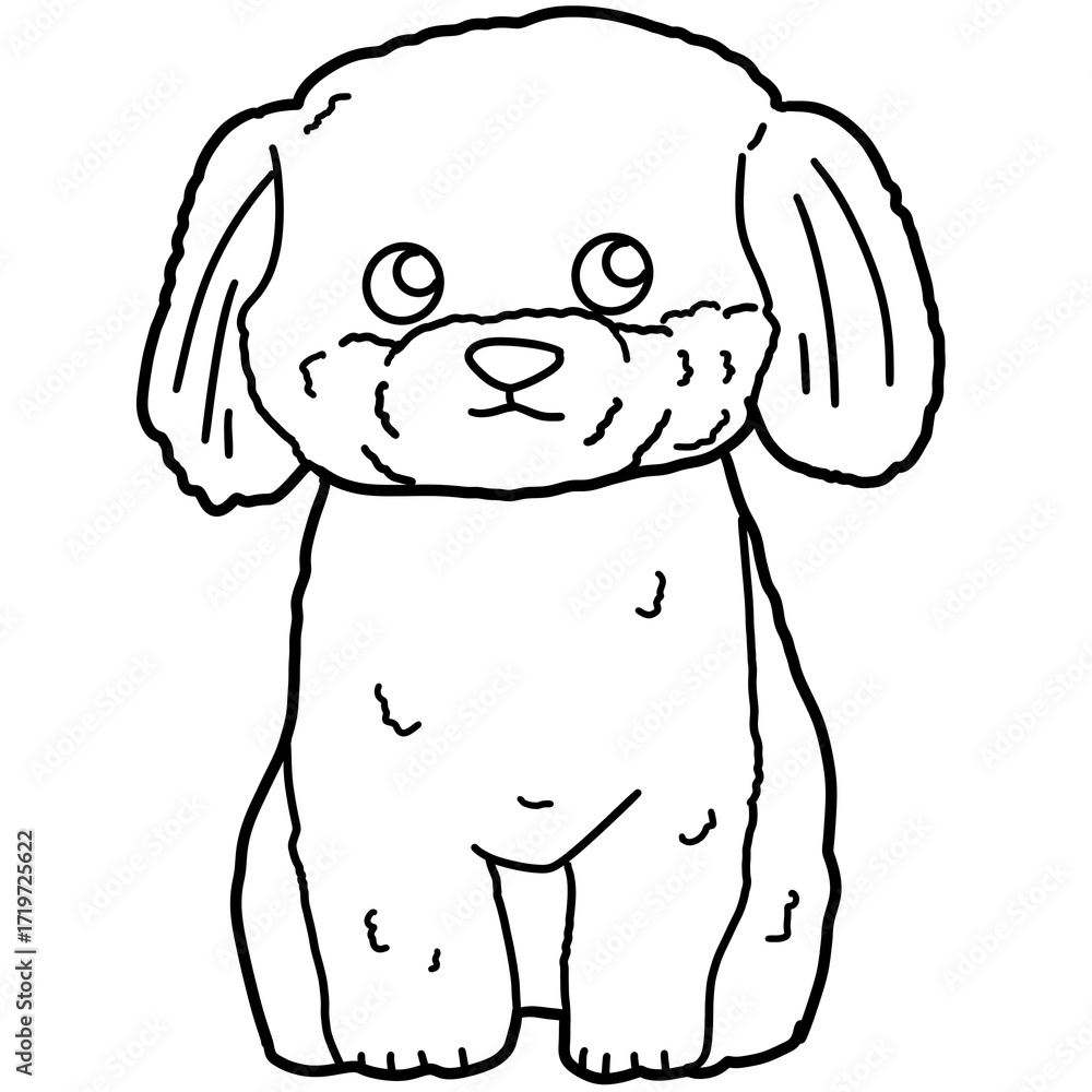 Fototapeta premium Dog Coloring Illustration