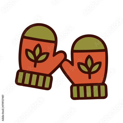 Cozy Winter Mittens Illustration A Warm Embrace for Cold Days